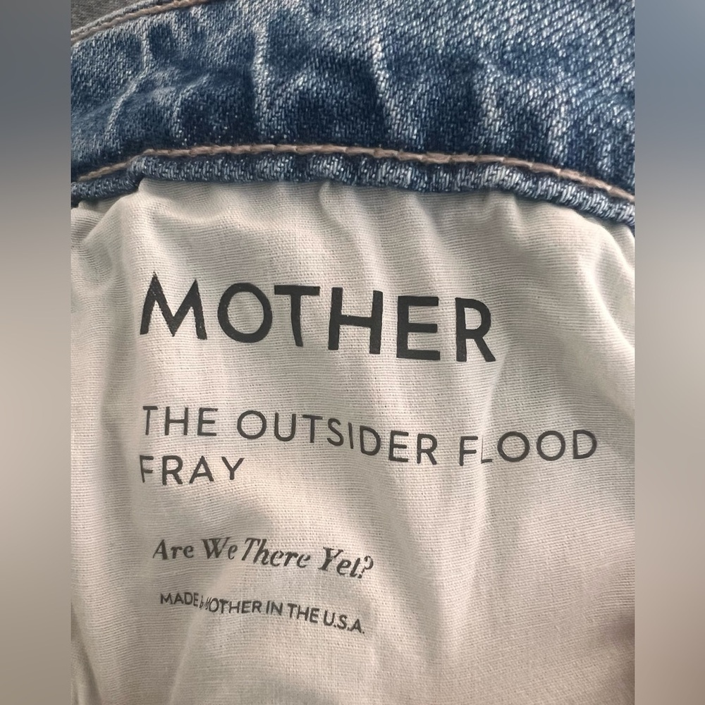 Mother Superior The Outsider Flood Fray Are There Yet Jeans Size 28 Wide Leg - Picture 8 of 8